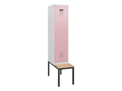 locker met bank,HxBxD 1950x400x815mm,1vak,vak B 400mm,cilinderslot