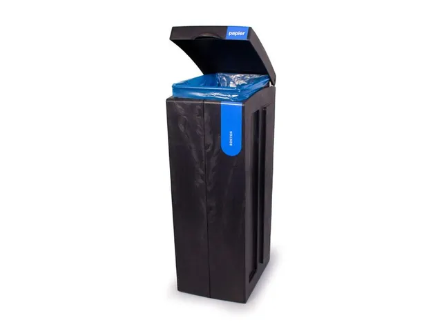 Bonton Original prullenbak 70 liter zwart blauw