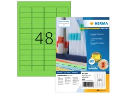 HERMA 4549 Gekleurde etiketten A4 45,7x21,2mm Groen 4800 stuks