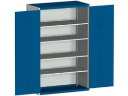 kast met geperforeerde platen,HxBxD 2000x1300x650mm,4xStalen bodem