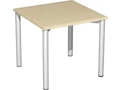 multifunctionele tafel 720x800x800mm vierkant 4-voet Esdoorn RAL9006