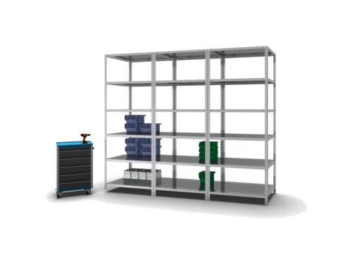 magazijnstelling,grondveld,HxBxD 2500x1000x800mm,vaklast 350kg