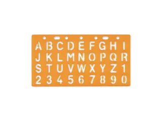 Sjabloon Standardgraph letters en cijfers 15mm - 1