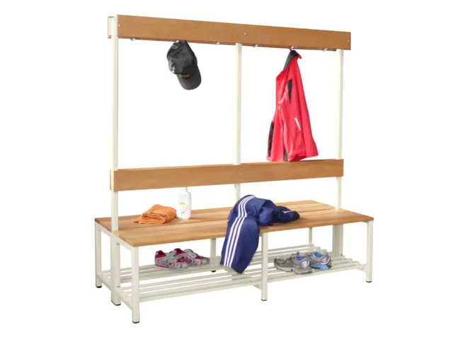 banc double,HxLxP 1600x1500x770mm,piètement RAL9010