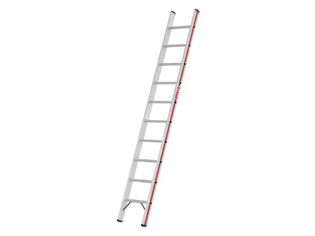ladder,eenzijdig,10,verstevigde treden,balk L 2,72m,aluminium