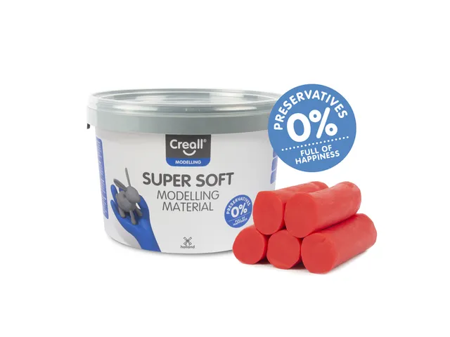 Klei Creall supersoft rood 1750gram
