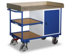 Tafel- En Kastwagen 400kg Lxb 1125x625mm 3 Etages 1 Kast