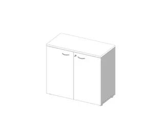 Kantoorkast Romp Aluminium Front Wit bxdxh 900x450x815mm - 1