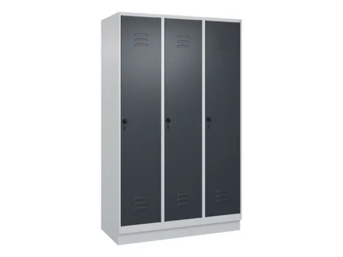 locker voor scheiding van kleding,HxBxD 1950x1200x500mm,3vak