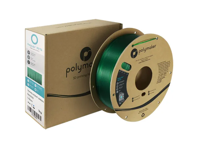 Polymaker PolyLite PETG filament 1,75 mm Translucent Groen 1kg