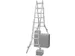 multifunctionele telescoopladder,4x4,sporten,balk L 4,2m,aluminium