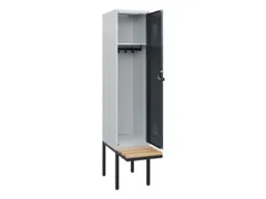 locker met bank,HxBxD 1950x400x815mm,1vak,vak B 400mm,draaigrendel