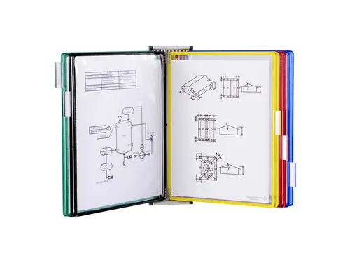Zichtpanelensysteem wand Tarifold magnetisch A4 10 tassen assorti
