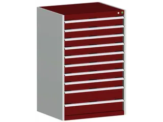 ladekast HxBxD 1200x800x750mm 10laden RAL7035 front RAL3004 - 2