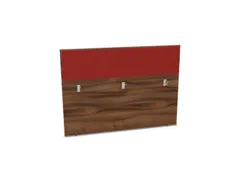 baliepaneel bureau aanbouw achter NP-tiepolo nut BN4011-rood 1600mm