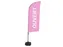 Promotievlag Alu Wind complete set "OUVERT" Roze