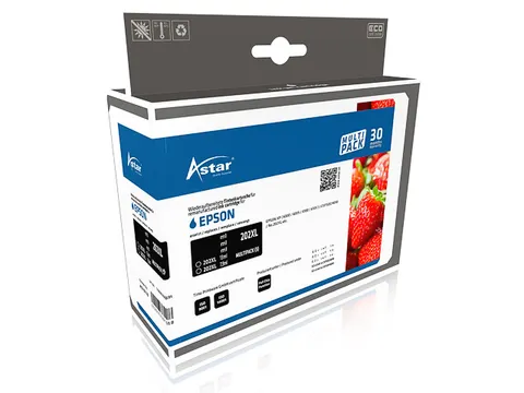 Astar Epson 202XL T02G7 XP-serie inkt HC Rebuilt CMYK set van 5