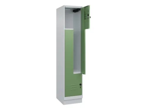 Z-garderobekast,HxBxD 1950x400x500mm,vak B 200/400mm,draaigrendel