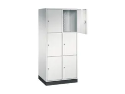 grootvolume-lockersysteem,RAL 7035,HxBxD 1950x820x600mm,2x3vakken