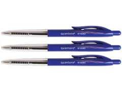Balpen Quantore drukknop blauw medium Voordeelbundel