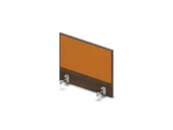 opzetpaneel v. bureau aanbouw zijkant 600mm Bruin Hickory BN3005-geel
