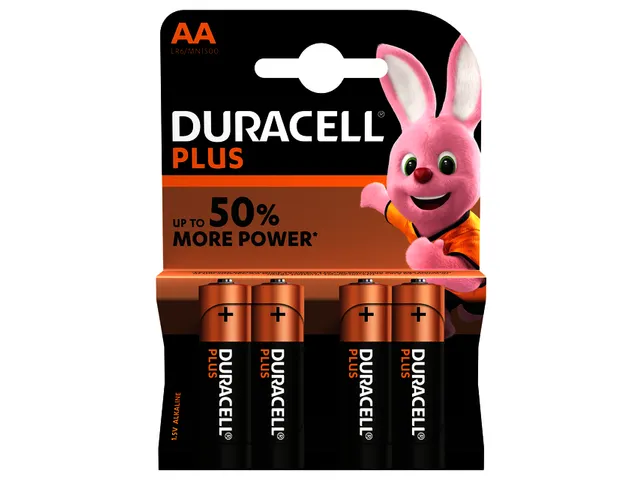 Batterij Duracell AA Plus Power 50% Alkaline 8 Stuks