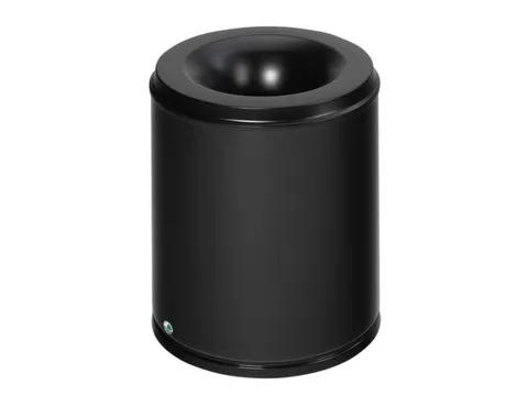 prullenmand zelfblussend 80 liter HxØ 560x465mm kop zwart