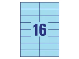 Gekleurde Etiketten 105x37mm Blauw 42817