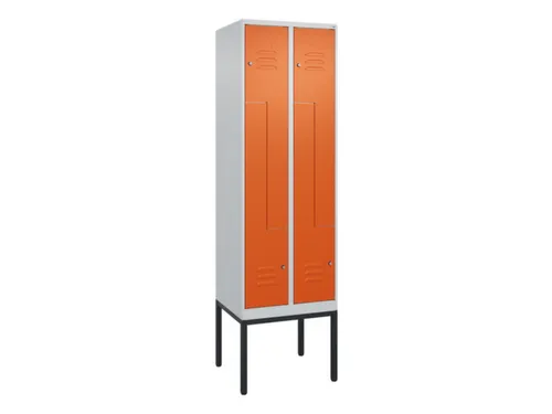 Z-garderobekast,HxBxD 2120x600x500mm,vak B 150/300mm,cil.-slot