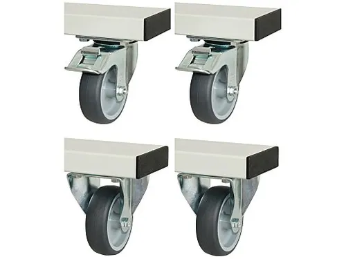 4zwenkwielen,v. werkbank,TPE,bouw H 125mm