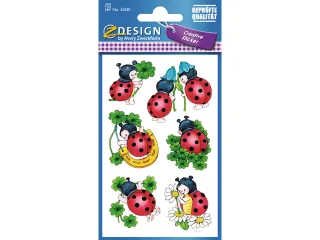 papieretiket Z-design Creative pakje a 2 vel lieveheersbeestjes - 1