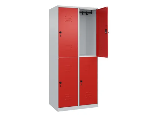 dubbeldekse locker,HxBxD 1850x800x500mm,2x2vak.,vak B 400mm