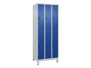 dubbeldekse locker,HxBxD 1950x750x500mm,3x2vak.,vak B 250mm - 1