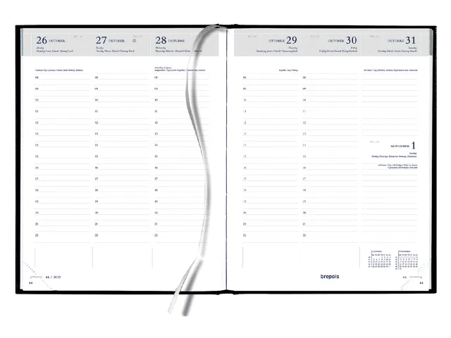 Agenda 2027 Quantore A5 7 jours/2 pages 4 langues noir