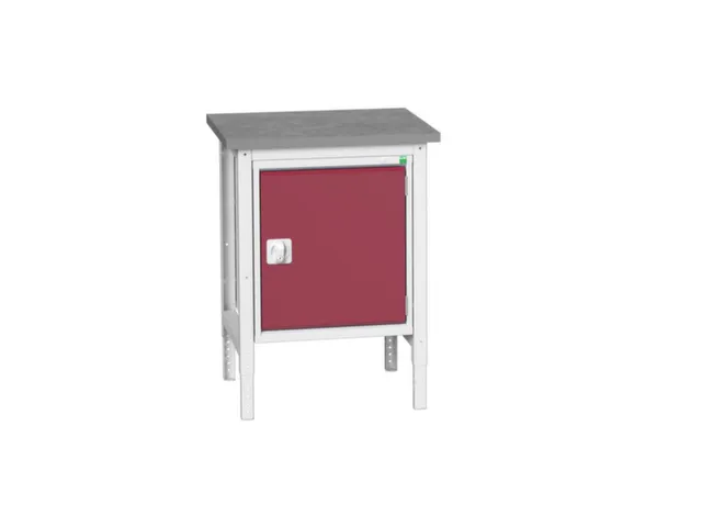 werkbank,HxBxD 780-930x700x600mm,linoleumblad,4voeten