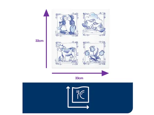 Tork 509356 Lunchservet Delft Ware 32,8x32,5cm