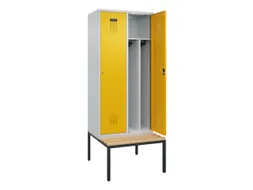 locker met bank,voor scheiding van kleding,HxBxD 2120x800x815mm,2vak