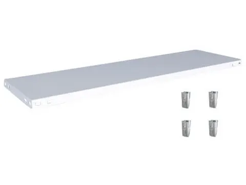 legbord,v. magazijnstelling,BxD 1300x400mm,vakl. 180kg,staal,RAL7035