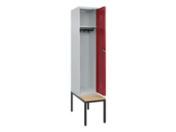 locker met bank,HxBxD 2120x400x815mm,1vak,vak B 400mm,cilinderslot