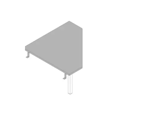 koppelelement voor bureau,90 °,HxBxD 680-760x840x840mm,v. 4voeten