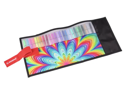 Viltstift STABILO Pen 68/25 Arty roletui medium assorti set à 25 stuk