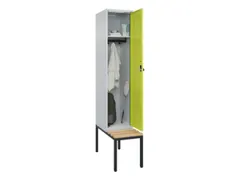locker met bank,HxBxD 2120x400x815mm,1vak,vak B 400mm,draaigrendel