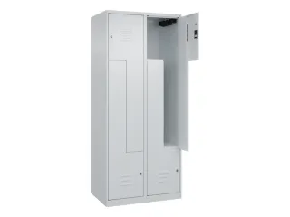 Z-garderobekast,HxBxD 1850x800x500mm,vak B 200/400mm,cil.-slot - 2