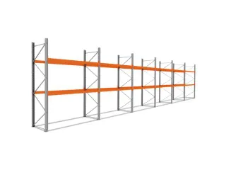 palletstelling,basis+5xaanbouw,HxBxD 3360x16900x1100mm,vakl. 3000kg - 1