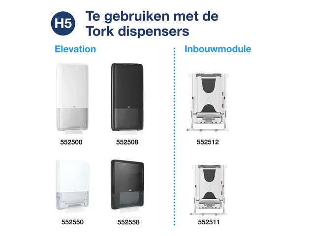 Tork 100585 PeakServe Continu Handdoek Universal H5 1-laags 410 vel