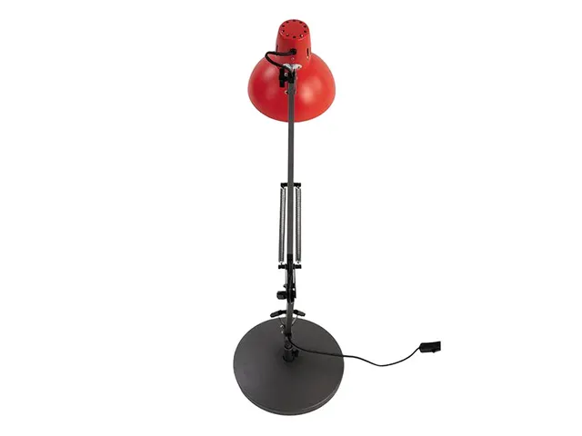 bureaulamp Architect rood/ grijs 7 W verstelbare dubbele arm