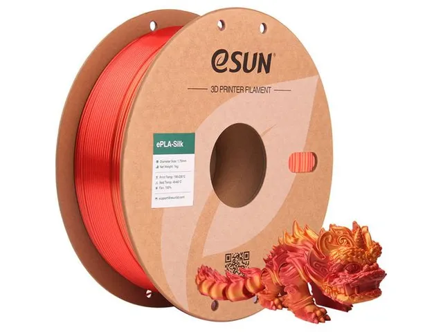 eSUN 3D printer Filament ePLA-Silk 1,75mm Rainbow Scorching Sun 1kg