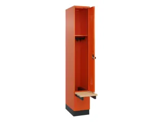 locker met bank,HxBxD 1950x300x815mm,1vak,vak B 300mm,draaigrendel - 1