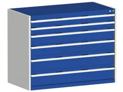 ladekast 1000x1300x650mm 6laden zware lasten RAL7035 front RAL5010