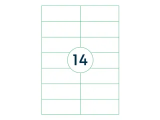 Etiketten Zelfklevend Wit 14 op A4 105x42.4mm 1000 Vel - 3